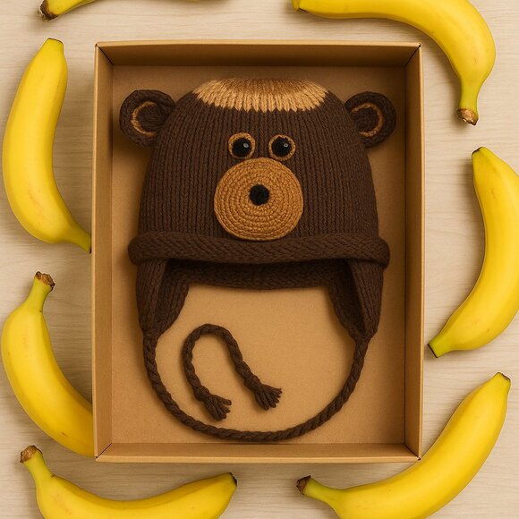 Alpaca Childs Monkey cap with flaps - Picture 2 of 5